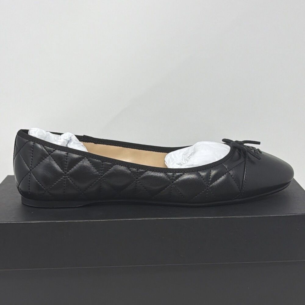 NIB Coach Allyson Quilted Ballet Flats Black Leather Women’s Size 10B AUTH - Picture 7 of 16
